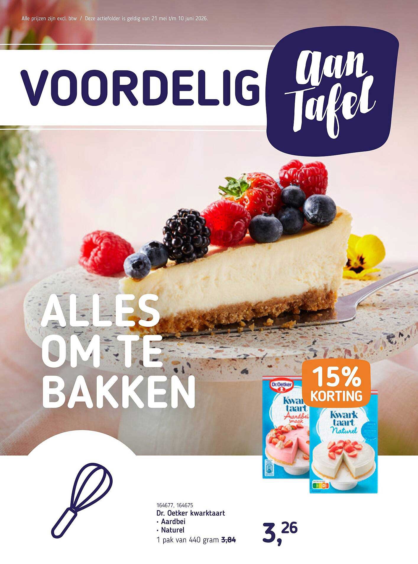 Dr. Oetker kwarktaart - Aardbei - Naturel 15% korting