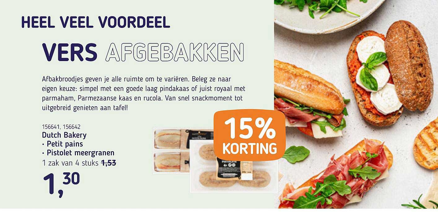 Dutch Bakery • Petit pains • Pistolet meergranen 15% KORTING