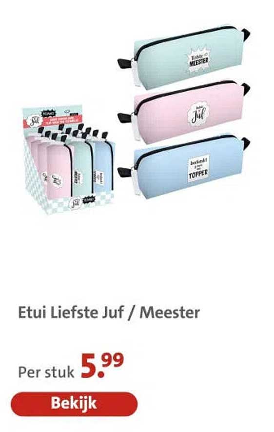 Etui Liefste Juf / Meester