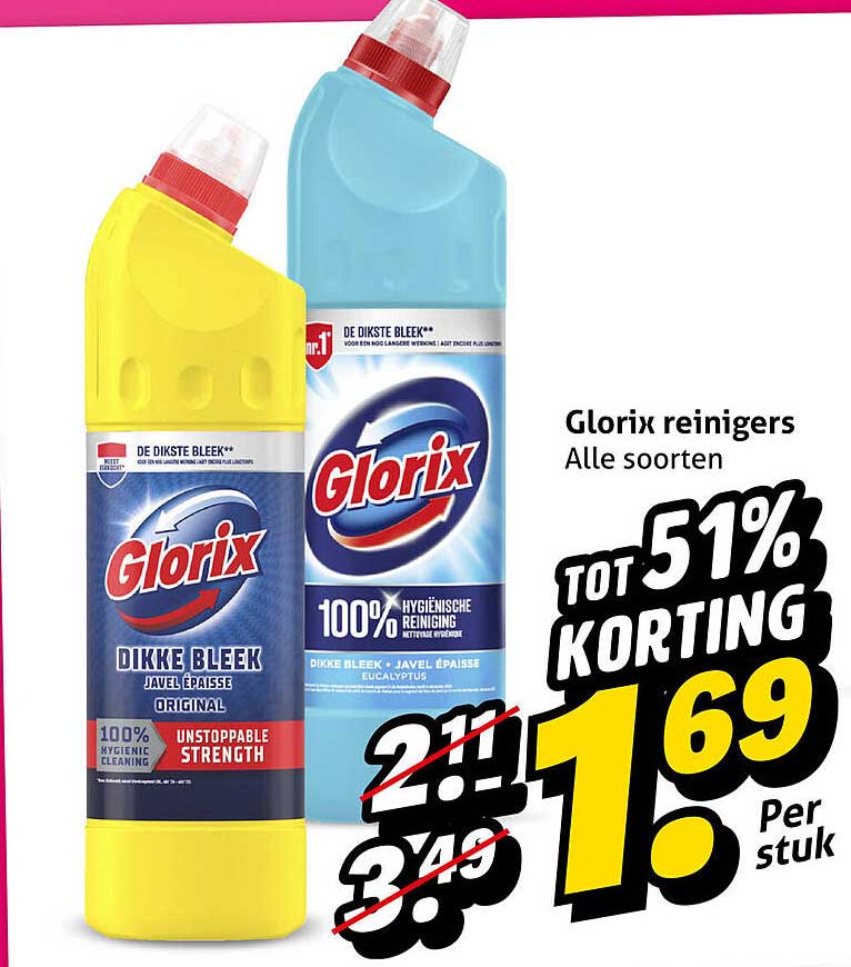 Glorix reinigers Alle soorten Tot 51% korting