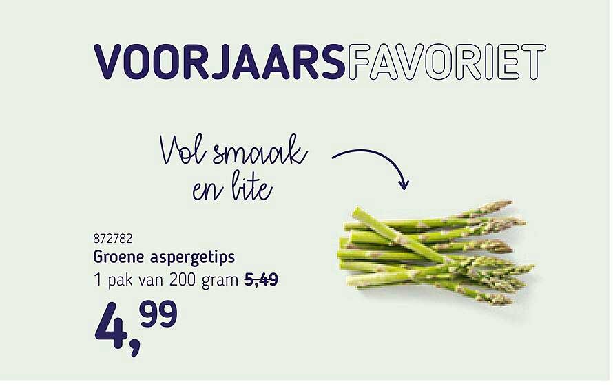 Groene aspergetips