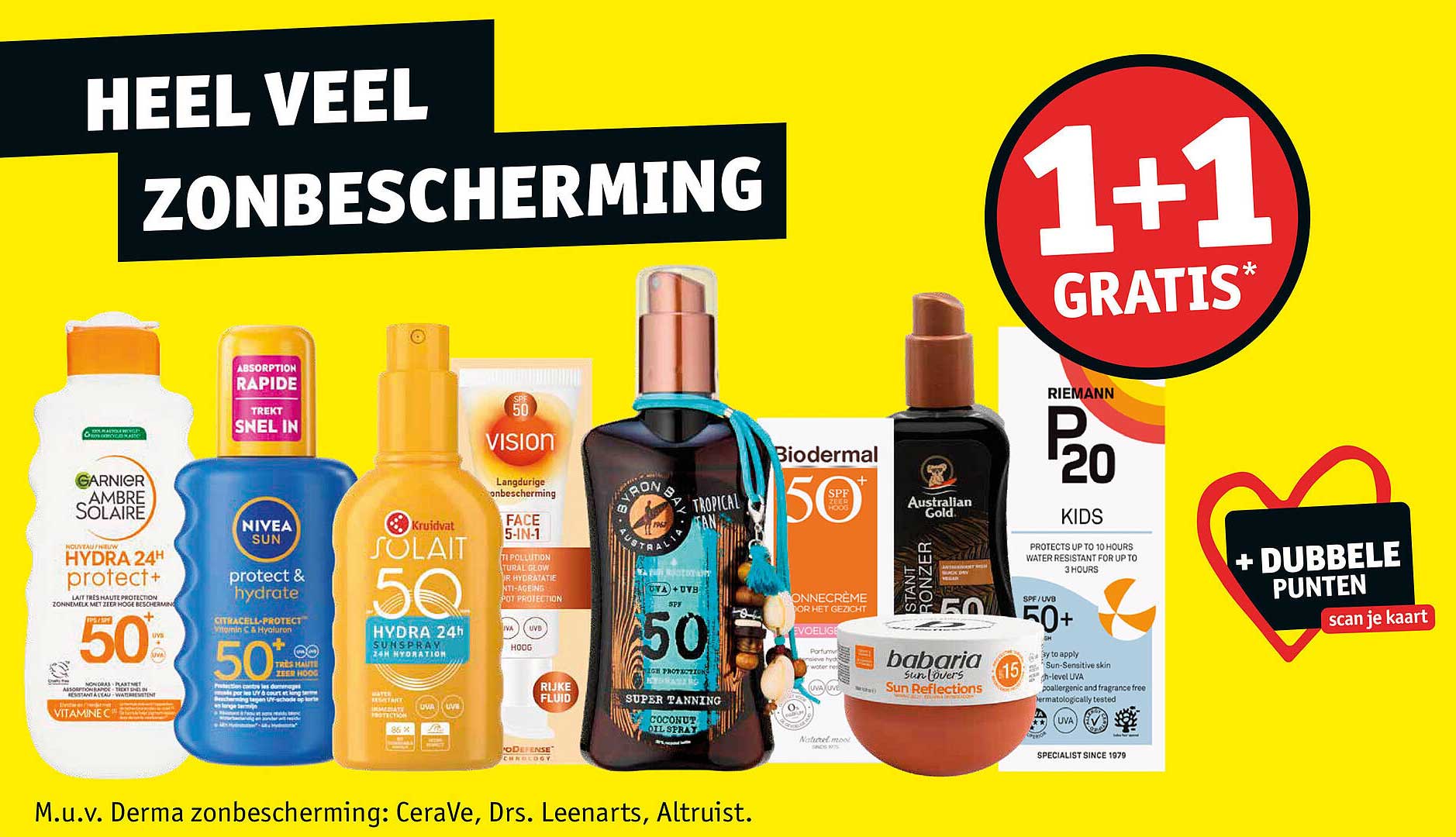 HEEL VEEL ZONBESCHERMING 1+1 GRATIS*