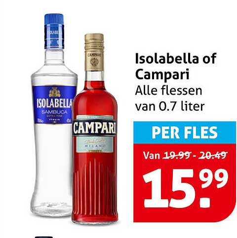 Isolabella of Campari Alle flessen van 0,7 liter PER FLES