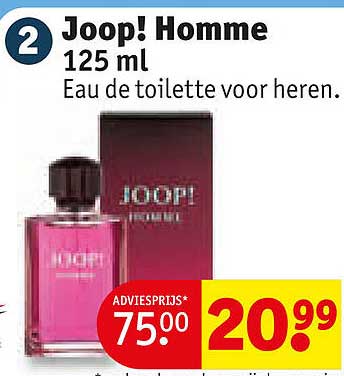 Joop! Homme 125 ml Eau de toilette voor heren.