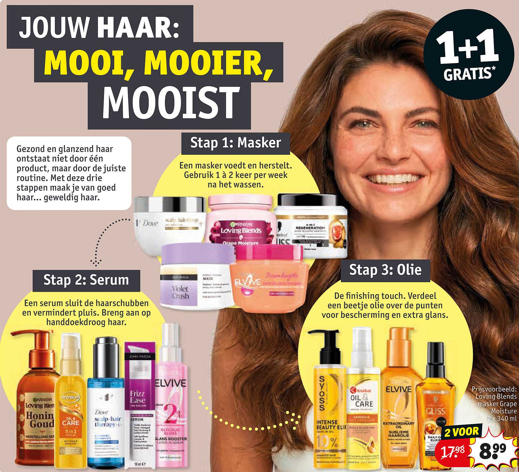 Jouw haar: mooi, mooier, mooist 1+1 gratis