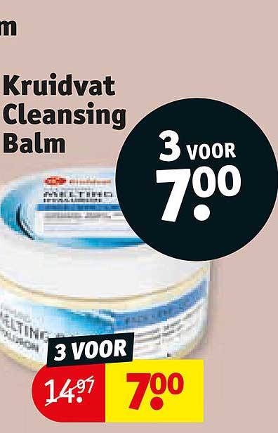 Kruidvat Cleansing Balm 3 VOOR 7.00