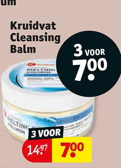 Kruidvat Cleansing Balm 3 voor 7.00
