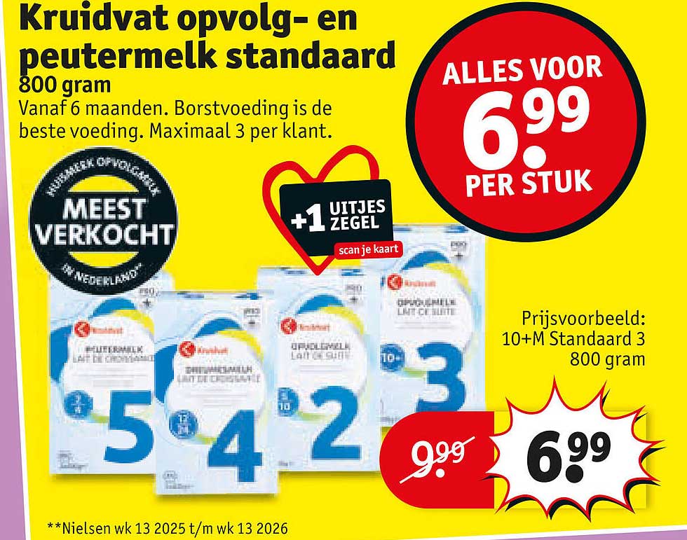 Kruidvat opvolg- en peutermelk standaard 800 gram