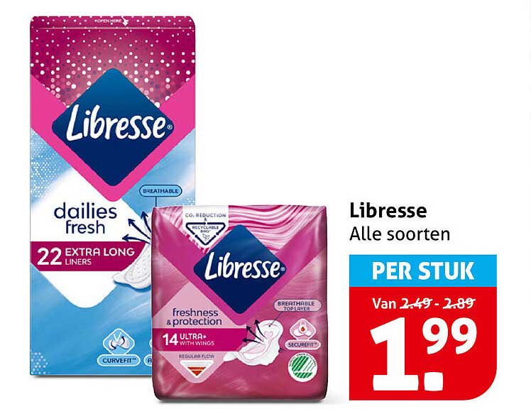Libresse Alle soorten PER STUK