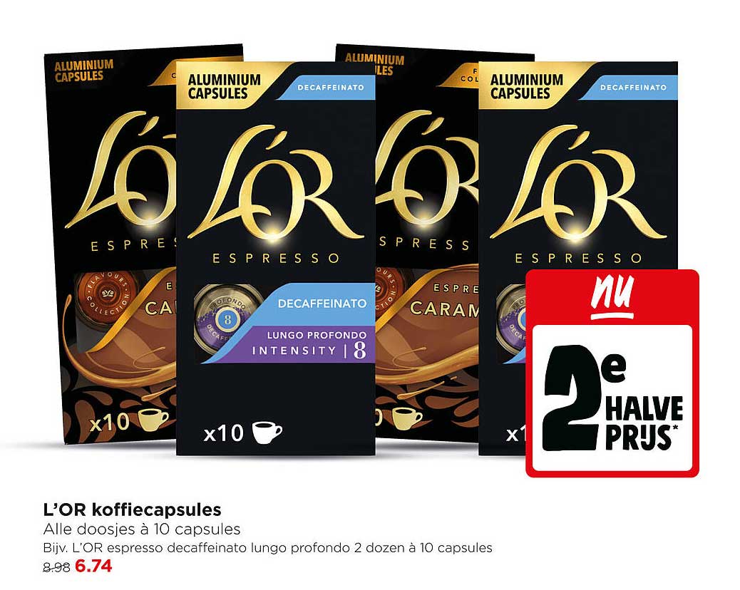 L'OR koffiecapsules 2e halve prijs
