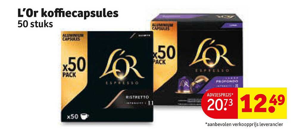 L'Or koffiecapsules 50 stuks