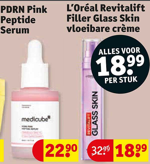 L’Oréal Revitalift Filler Glass Skin vloeibare crème