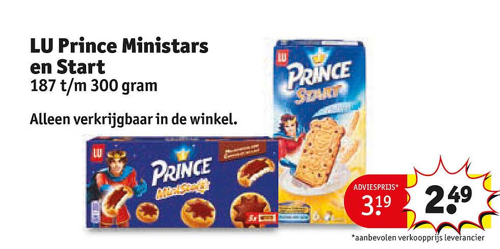 LU Prince Ministars en Start 187 t/m 300 gram