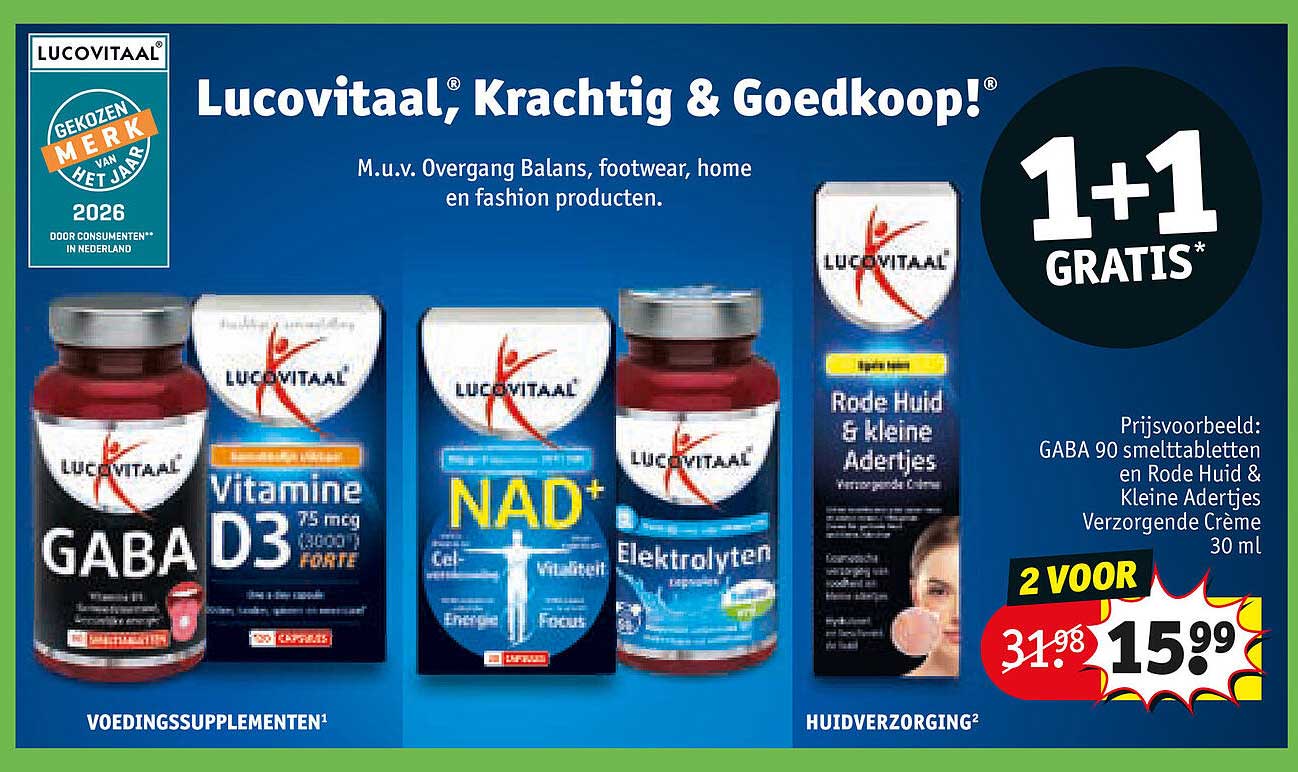 Lucovitaal, Krachtig & Goedkoop! 1+1 GRATIS*