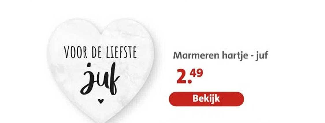 Marmeren hartje - juf