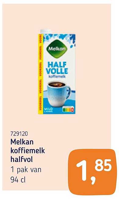 Melkan koffiemelk halfvol