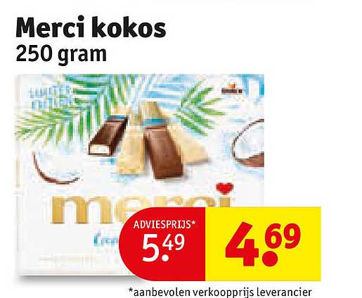 Merci kokos 250 gram