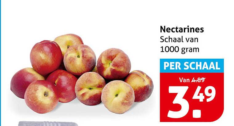 Nectarines Schaal van 1000 gram PER SCHAAL