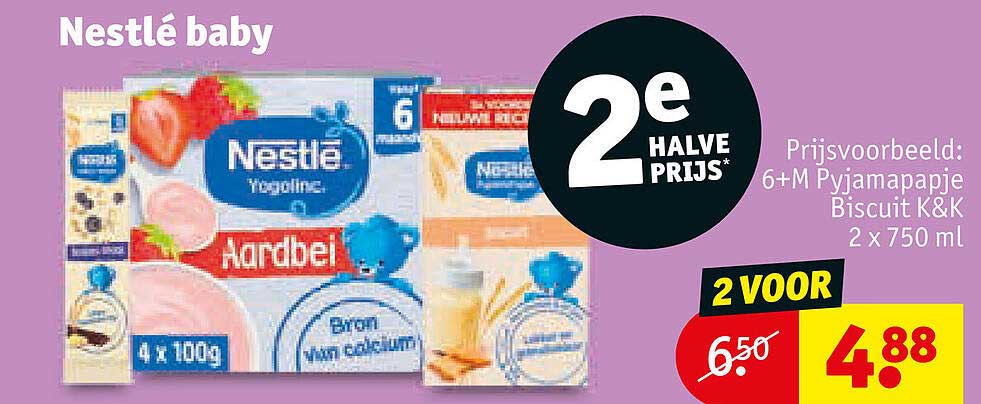 Nestlé baby 2e halve prijs