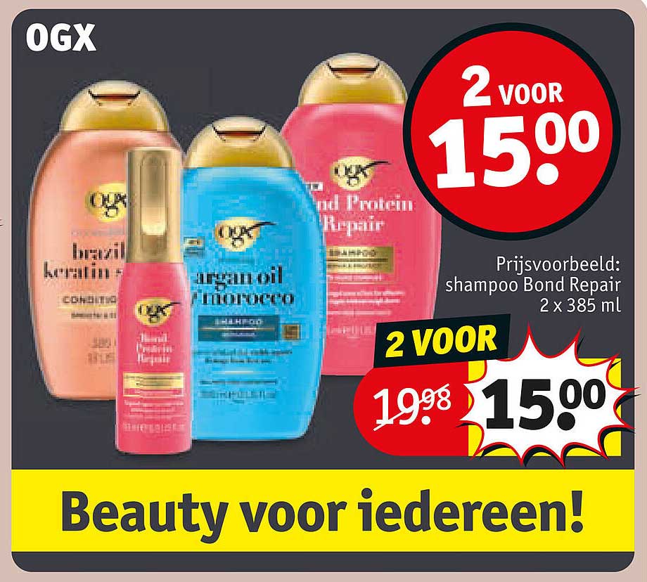 OGX Beauty voor iedereen! 2 voor 15.00