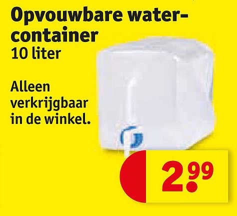 Opvouwbare water-container 10 liter