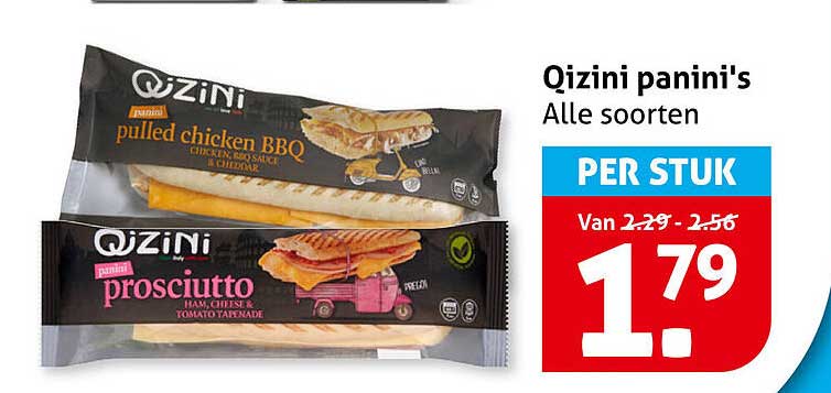Qizini panini's Alle soorten PER STUK