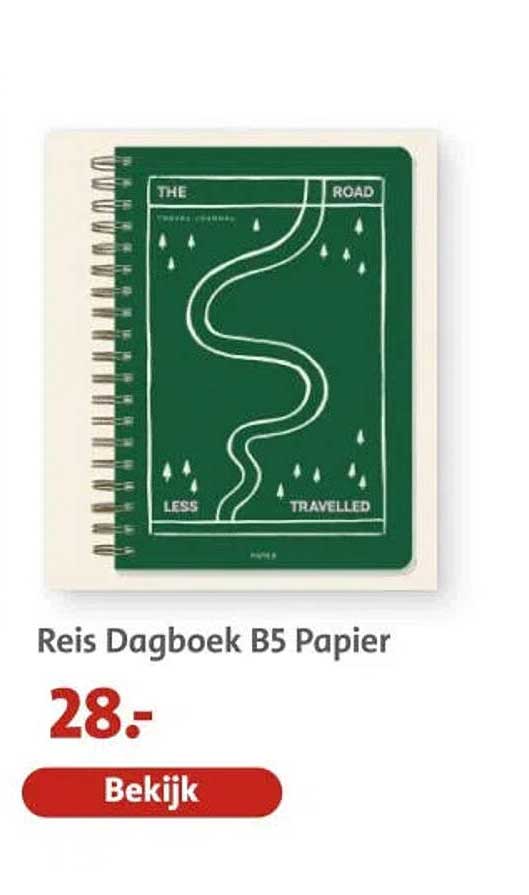 Reis Dagboek B5 Papier