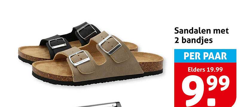 Sandalen met 2 bandjes PER PAAR