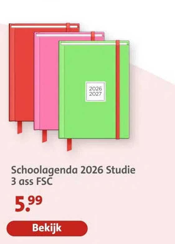 Schoolagenda 2026 Studie 3 ass FSC