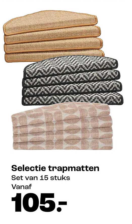 Selectie trapmatten Set van 15 stuks Vanaf