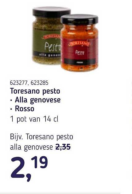 Toresano pesto Alla genovese Rosso