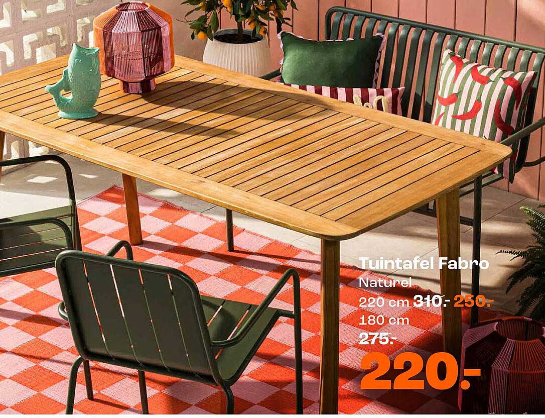 Tuintafel Fabro Naturel