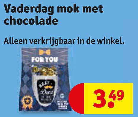 Vaderdag mok met chocolade