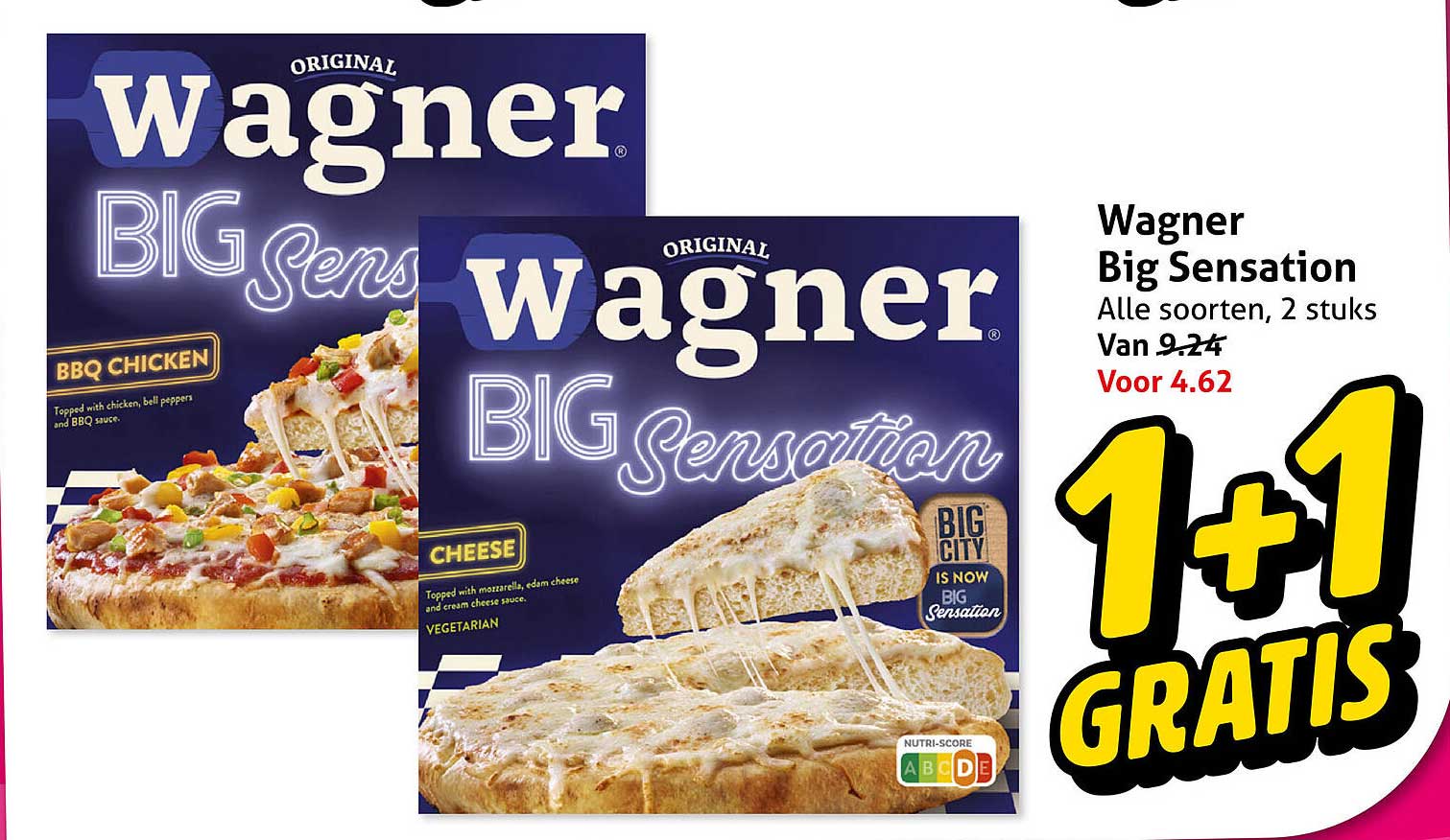 Wagner Big Sensation Alle soorten, 2 stuks 1+1 gratis