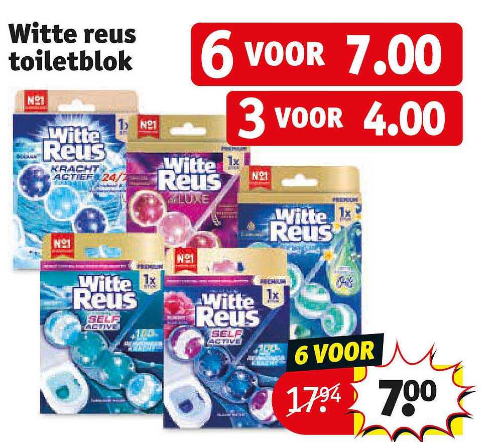 Witte reus toiletblok 6 voor 7.00