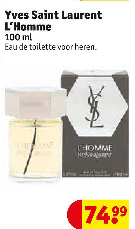 Yves Saint Laurent L’Homme 100 ml Eau de toilette voor heren.