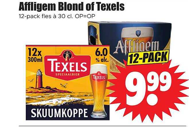 Affligem Blond of Texels 12-pack fles à 30 cl. OP=OP
