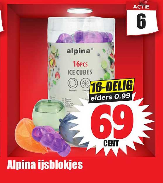 Alpina ijsblokjes 16-DELIG elders 0.99