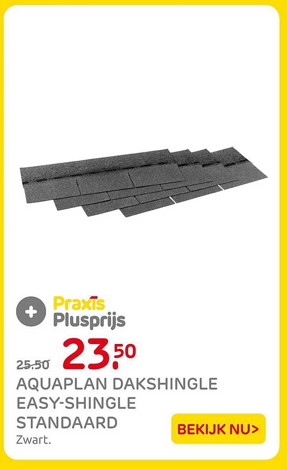 Aquaplan Dakshingle Easy-Shingle standaard Zwart.
