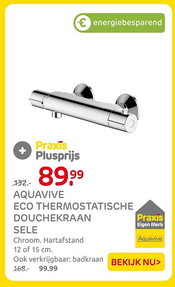 Aquavive Eco thermostatische douchekraan Sele