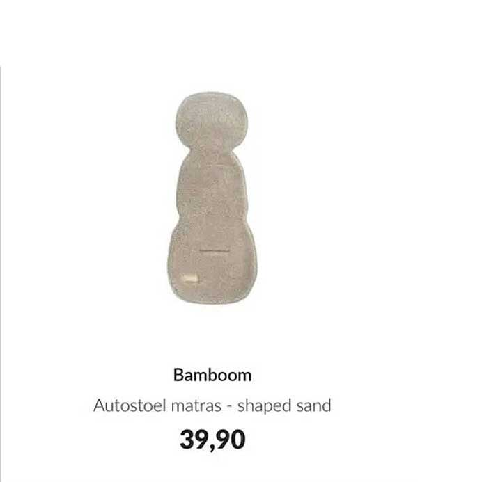 Bamboom Autostoel matras - shaped sand