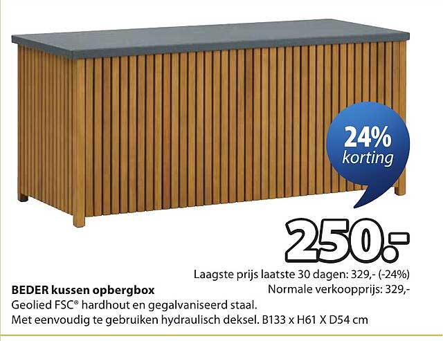 BEDER kussen opbergbox