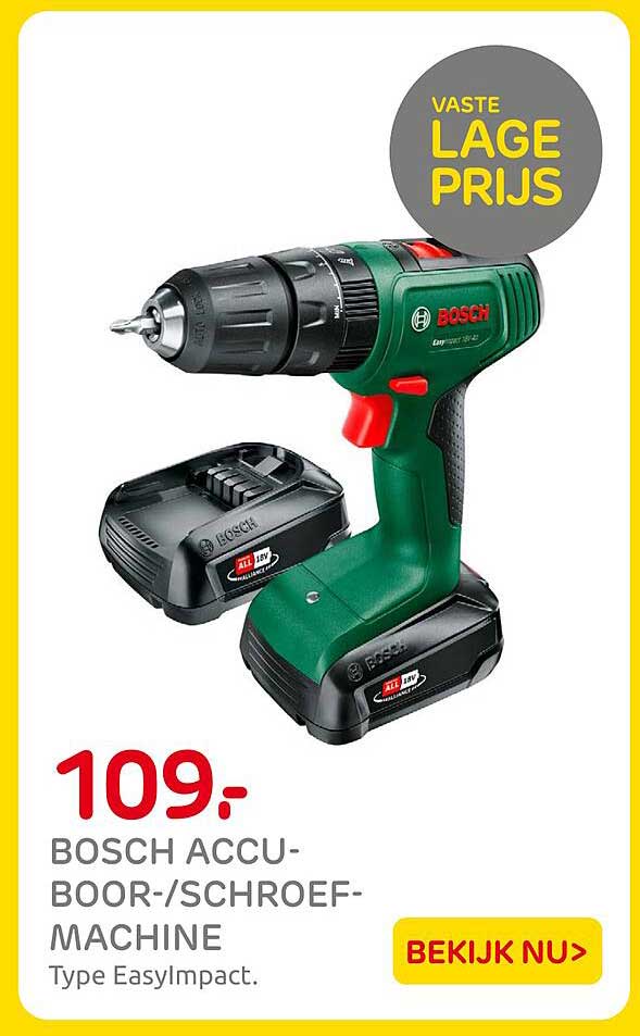 BOSCH ACCU-BOOR-/SCHROEF-MACHINE Type EasyImpact.