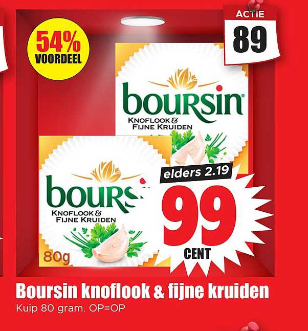 Boursin knoflook & fijne kruiden