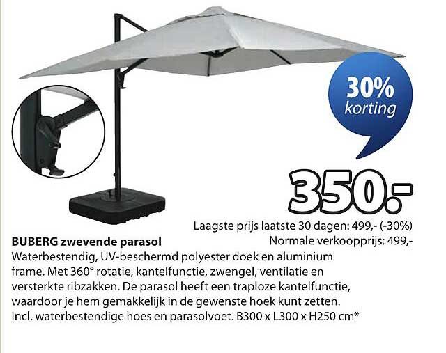 BUBERG zwevende parasol