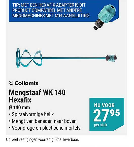 Collomix Mengstaaf WK 140 Hexafix