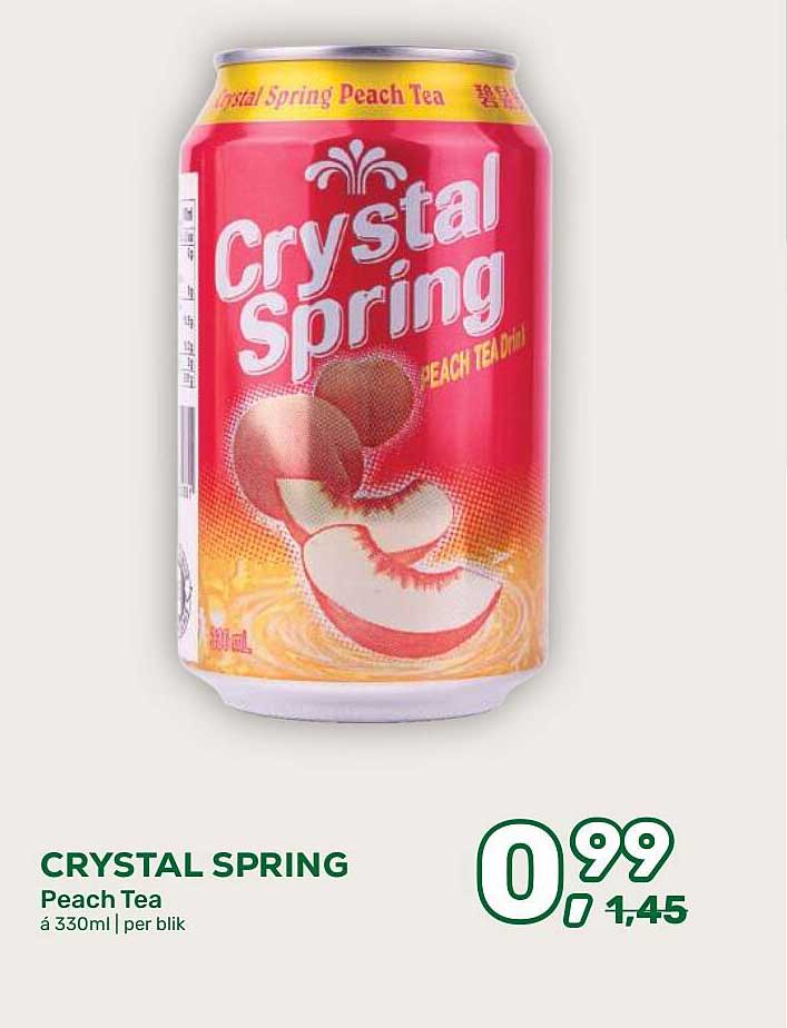 CRYSTAL SPRING Peach Tea á 330ml | per blik