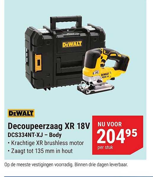 Decoupeerzaag XR 18V DCS334NT-XJ – Body