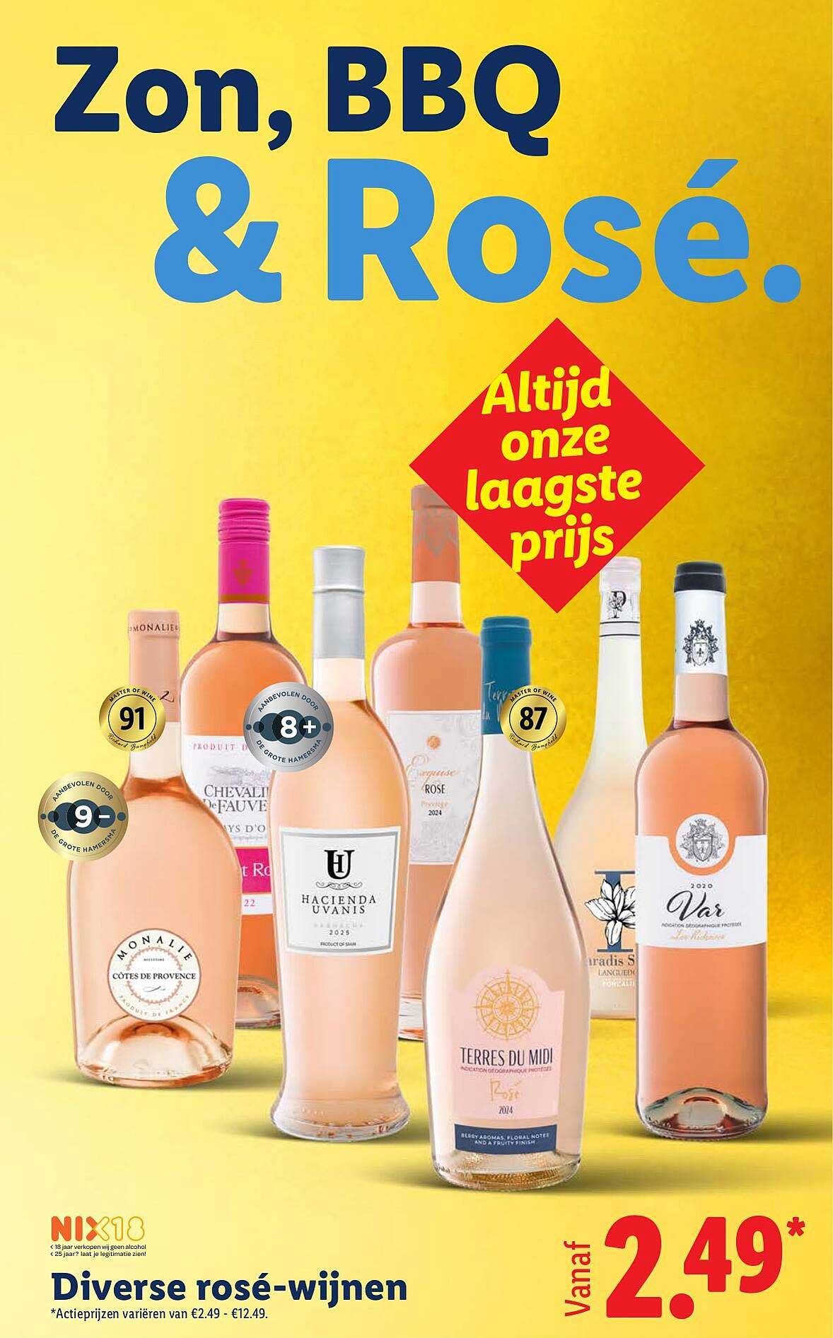 Diverse rosé-wijnen