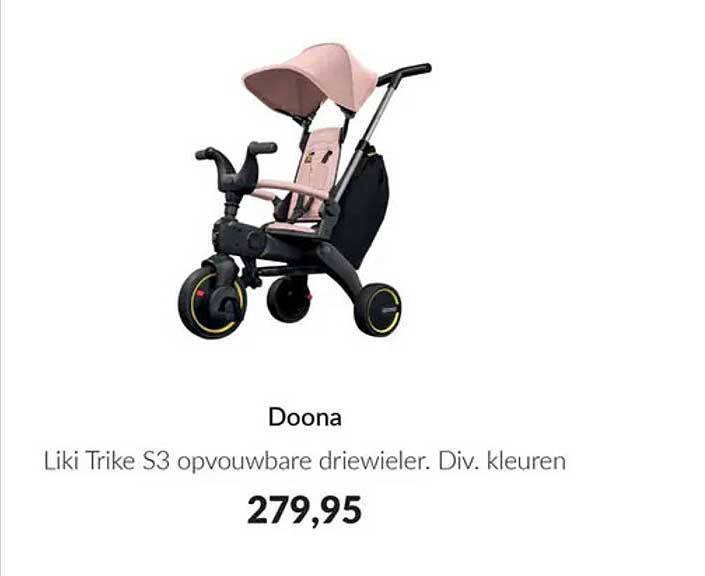 Doona Liki Trike S3 opvouwbare driewieler. Div. kleuren